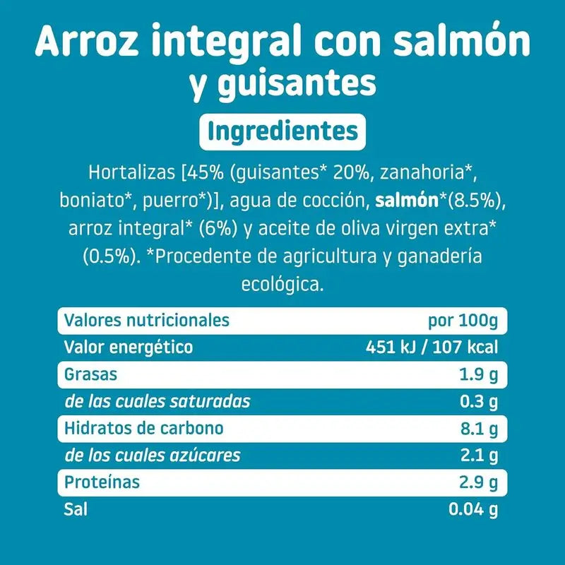 Arroz com Salmão e Ervilhas 230 g. ECO