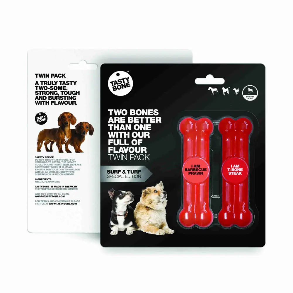 Tasty Bone Twin Pack Gamba Bbq Steak Toy