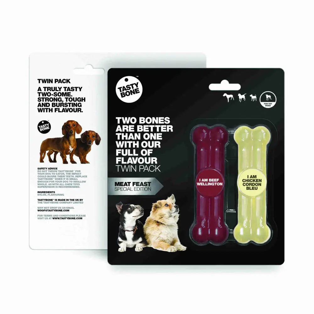 Tasty Bone Twin Pack Ternera Cordon Bleu Toy