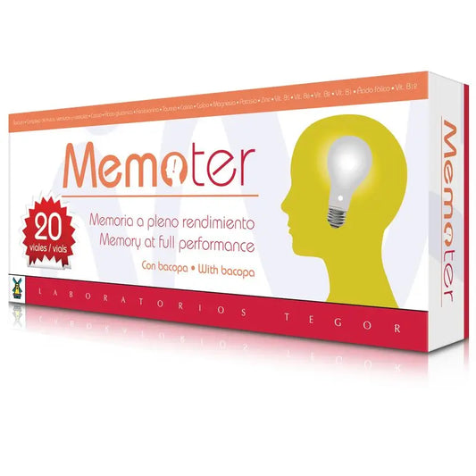 Tegor Memoter Con Bacopa , 20 viales de 10 ml