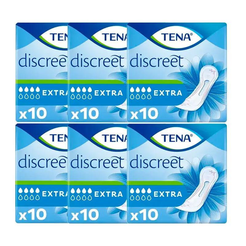 Tena Pack Discreet Extra Id, 6 x 10 unidades