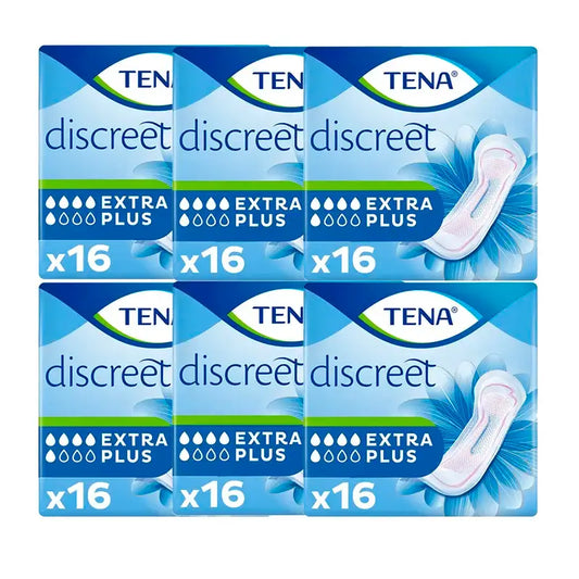 Tena Pack Discreet Extra Plus, 6 x 16 unidades