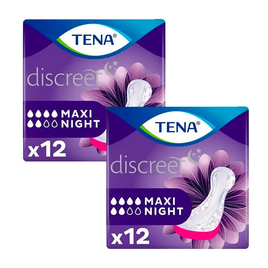 Tena Pack Lady Compress Maxi Night, 2 x 12 unidades.