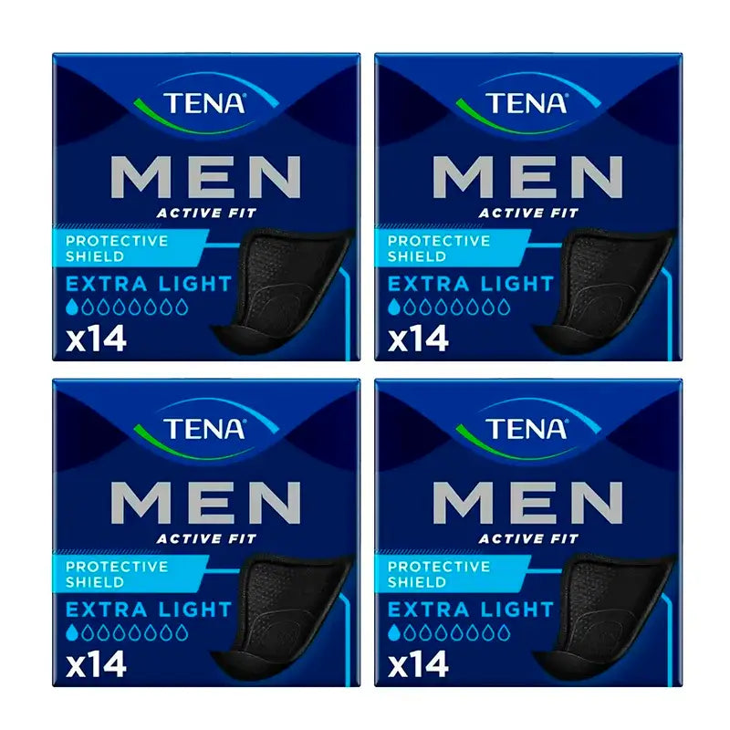 Tena Pack Men Escudo Protetor Extra Leve, 4 X 14 unidades