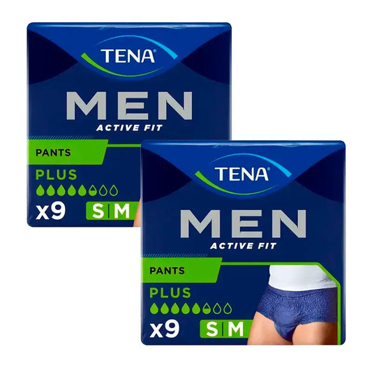 Tena Pack Calças Homem Ativo Médio, 2 X 9 unidades.