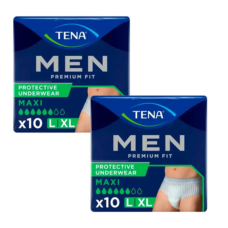 Tena Pack Calças de Homem Premium Fit Grande, 2 X 10 unidades.