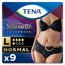 TENA Silhouette Normal Negra Cintura Baja Talla L 9 unidades