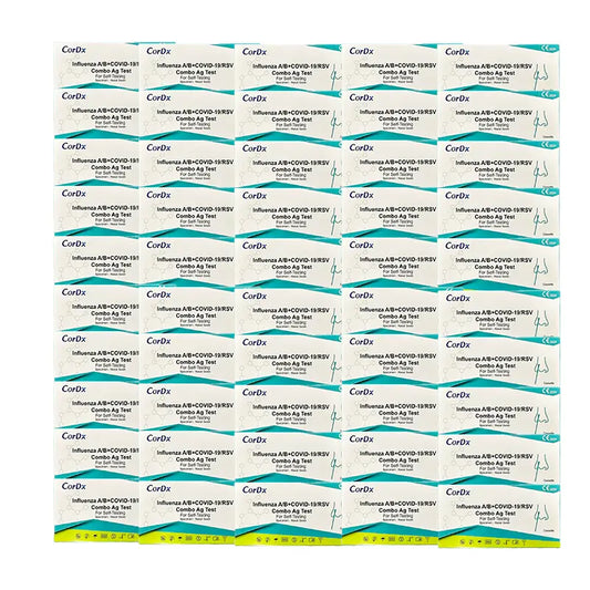 Teste Rápido Combinado de Antigénio COVID-19, Influenza A e B e RSV - 50 unidades