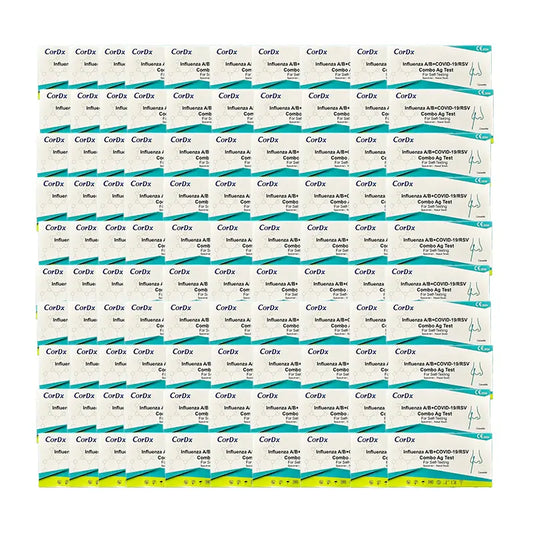 Teste Rápido Combinado de Antigénio COVID-19, Influenza A e B e RSV - 100 unidades