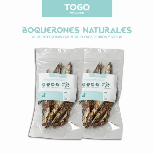 Togo Snack Anchovas secas naturais, embalagem de 2 unidades