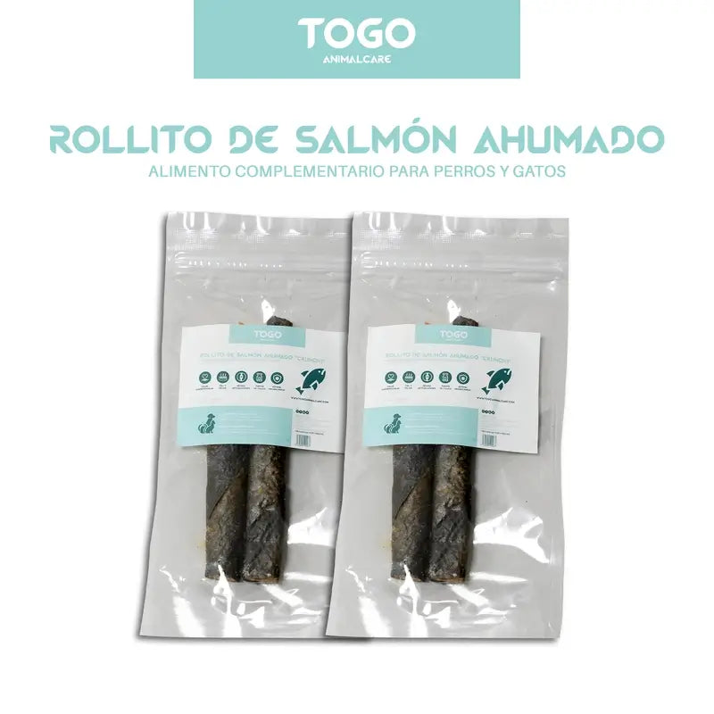 Togo Snack Natural Salmon Rolls, embalagem de 2 unidades