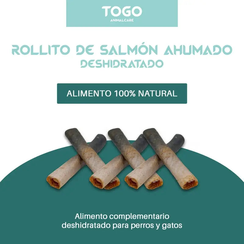 Togo Natural Snack Rolos de Salmão, embalagem com 3 unidades