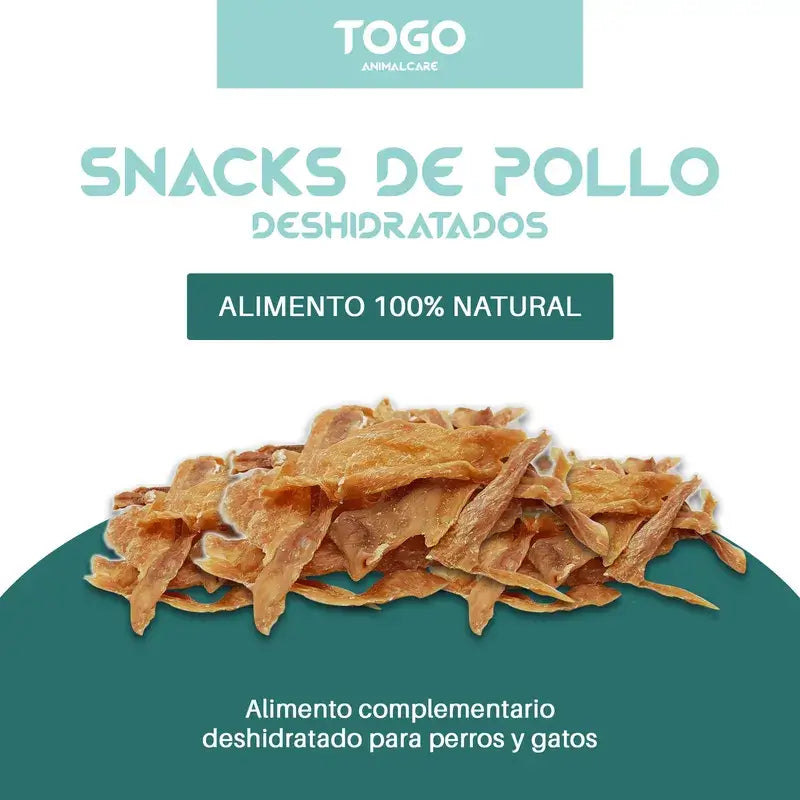 Togo Snack Natural Chicken Strips, embalagem com 3 unidades