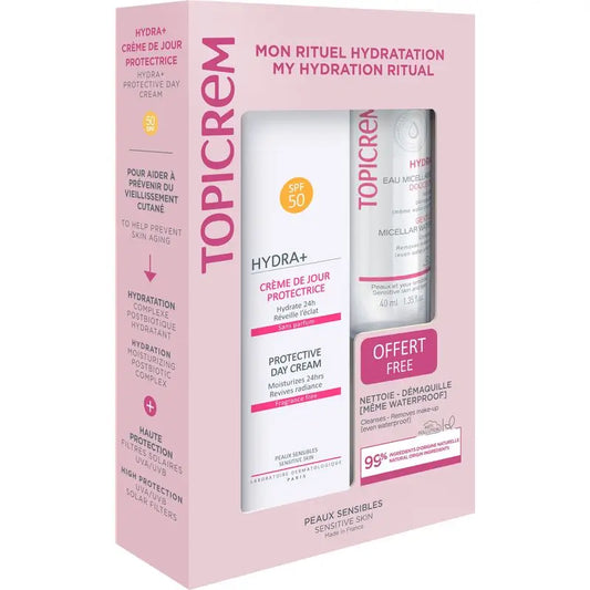 Topicrem Pack Hydra Creme de Dia Spf50 40, Ml + Água Micelar Suave 40, Ml