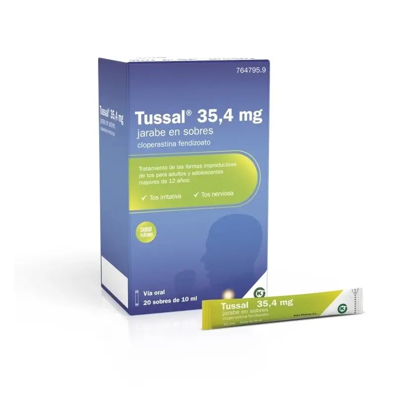 Tussal 35,4Mg Xarope em Saquetas, 20 saquetas