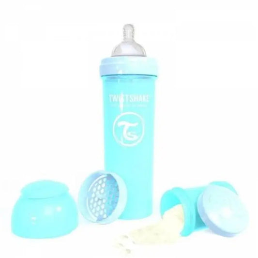 Twistshake Biberón Anticólicos Azul Pastel, 330 ml