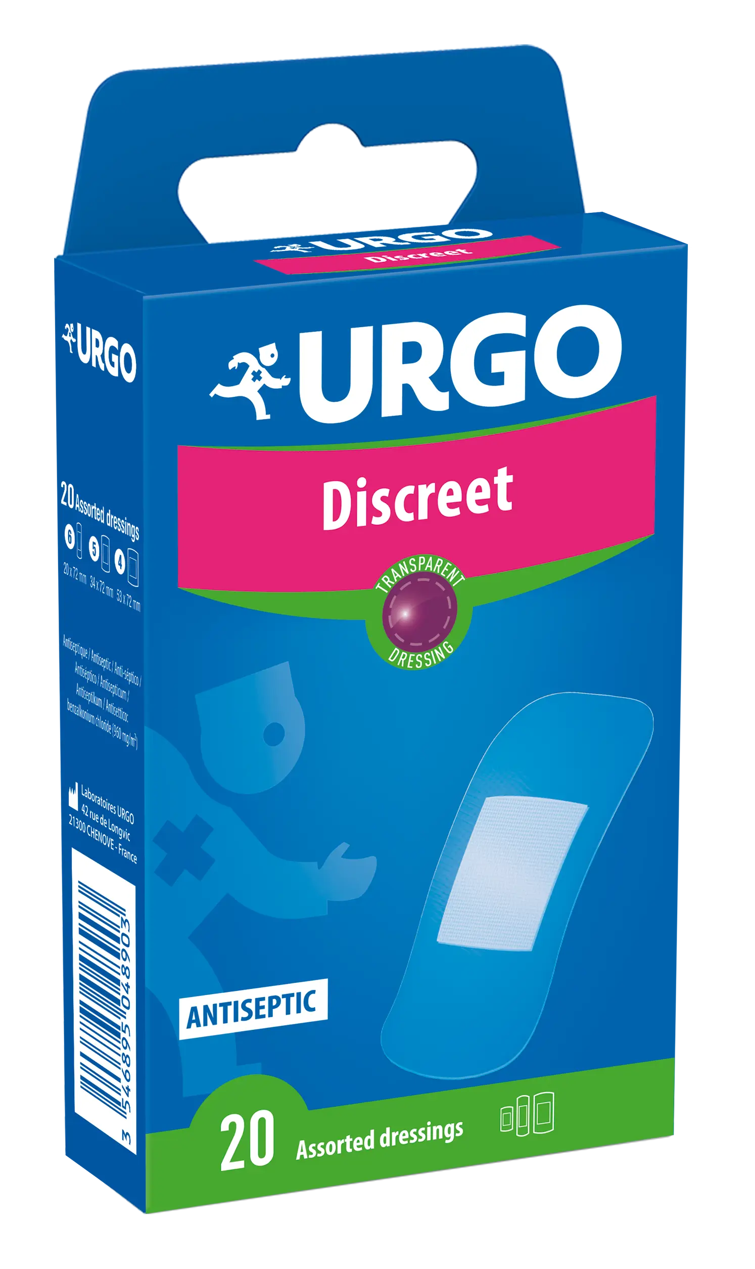 Urgo Discreet First Aid - 20 pensos, 20 unidades