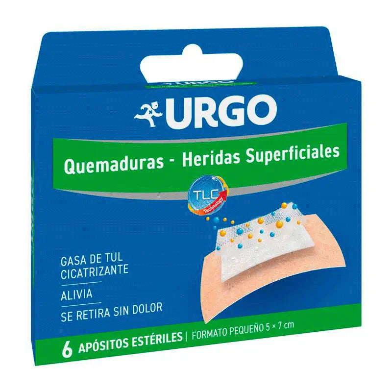 URGO Quemaduras y Heridas Superficiales, 6 Apósitos