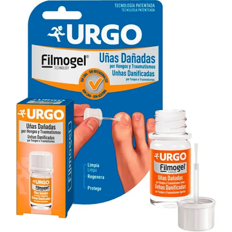 Urgo Damaged Nails Filmogel Frasco , 3,3 ml