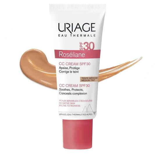 Uriage Roséliane Cc Cream Spf30 Crema Con Color Piel Sensible, Con Rojeces, Rosácea E Hiperreactiva , 40 ml