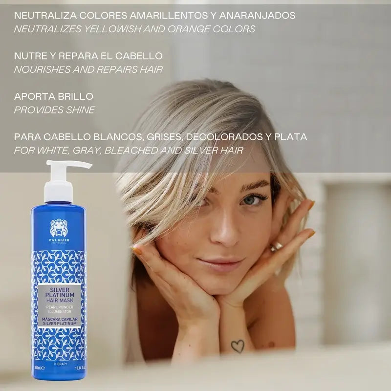 Valquer Hair Care Máscara Capilar Silver Platinum, 275 ml