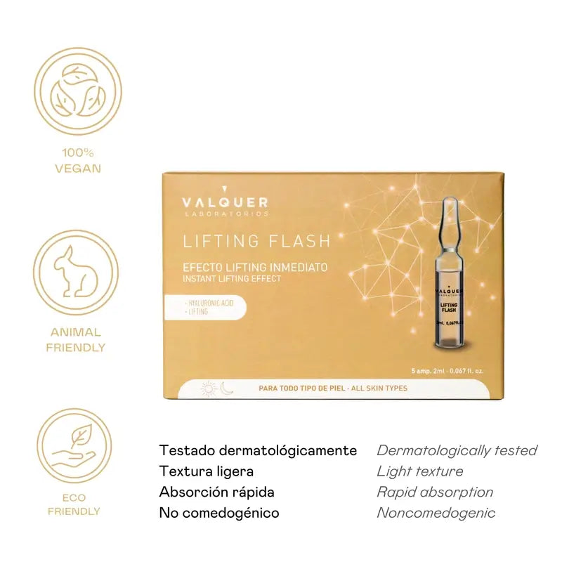 Valquer Skin Care Flash Lifting Ampoule, 5 x 2 ml