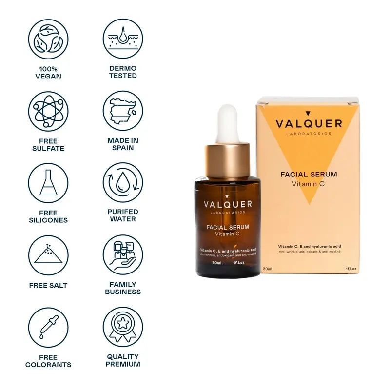 Valquer Skin Care Vitamin C Facial Serum, 30 ml