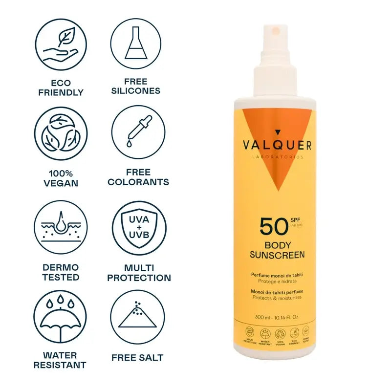 Valquer Sunscreen Protetor solar corporal Spf 50, 300 ml