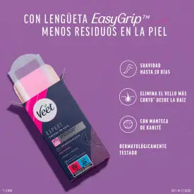 Veet Expert Cera Depilatória de Cera Fria, Manteiga de Karité, 30 Tiras