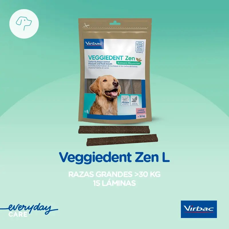 Virbac Veggiedent Zen L, Snack Dentário para Cães de Raça Grande