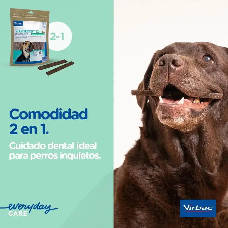 Virbac Veggiedent Zen L, Snack Dentário para Cães de Raça Grande