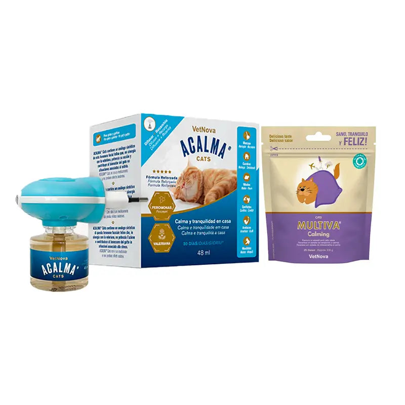 Vetnova Pack Cats Multiva Calming + Acalma difusor-recarga, 48ml