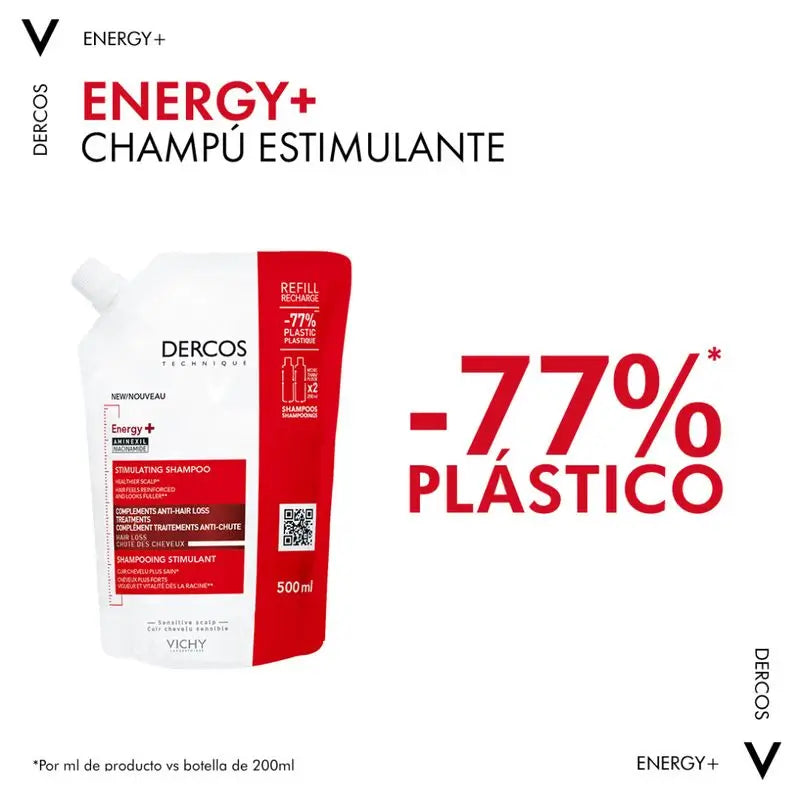 Champô Vichy Dercos Ecorefill Energy+ 500Ml