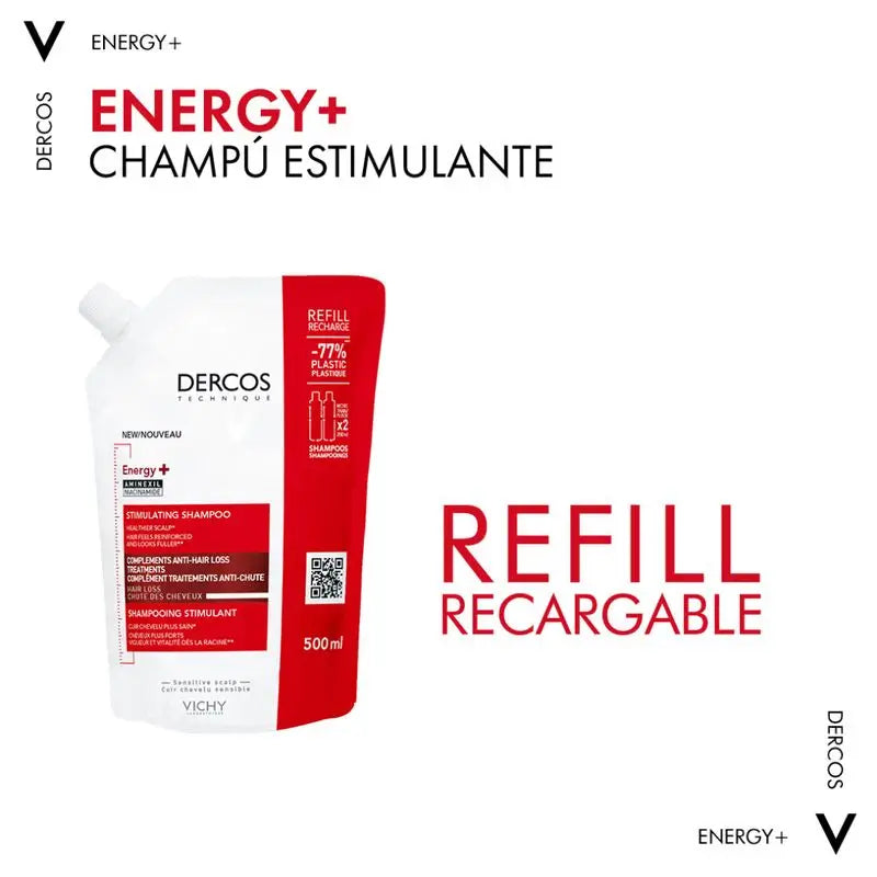 Champô Vichy Dercos Ecorefill Energy+ 500Ml