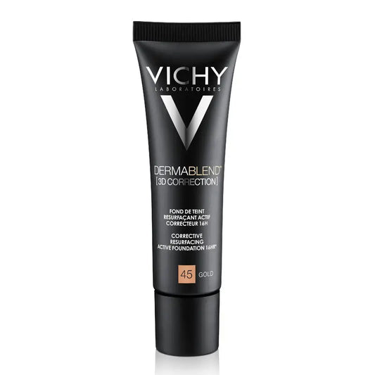 Vichy Dermablend Corrección 3D Fondo de Maquillaje Fluido Alisador y Corrector 30 ml Tono 45 Gold