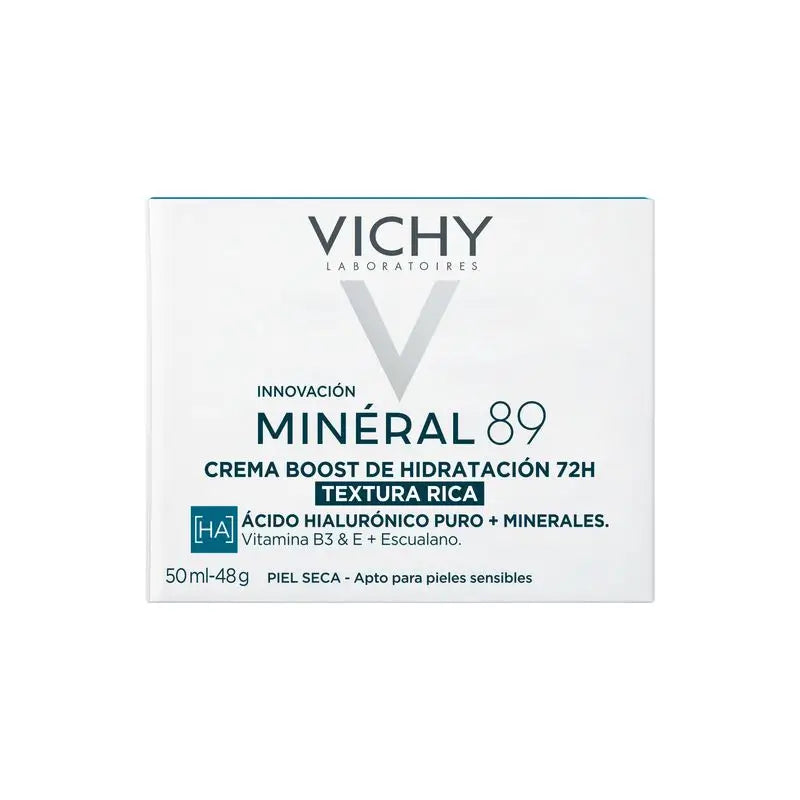 Vichy Minéral 89 Crema Hidratante 72H Rica , 50 ml