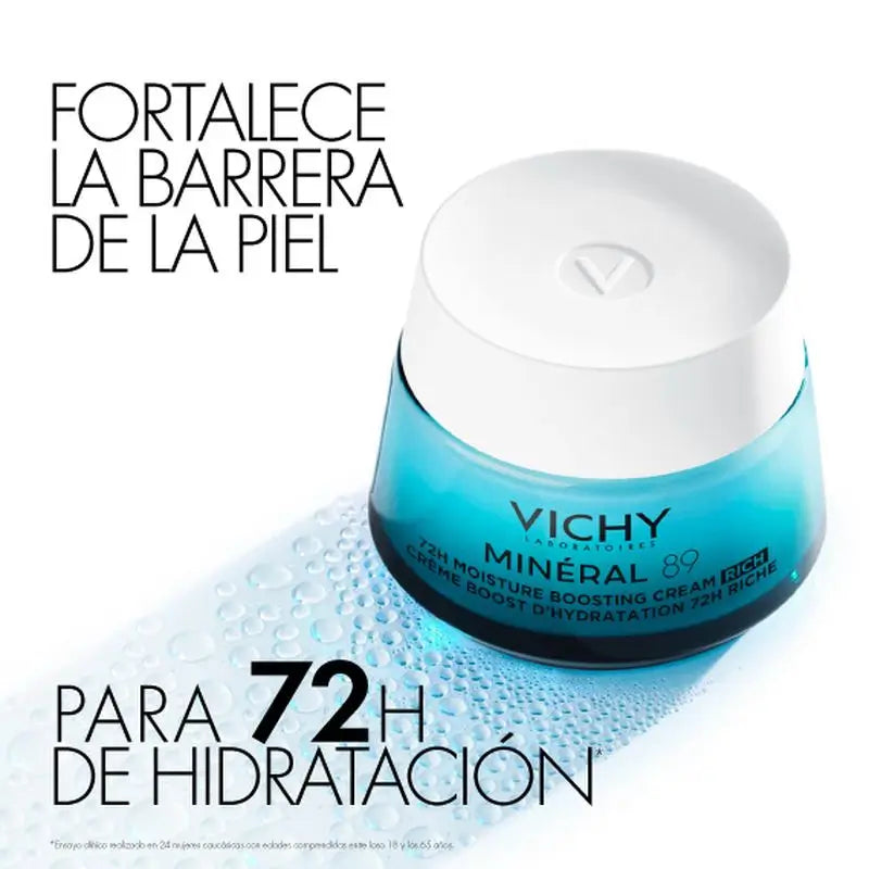 Vichy Minéral 89 Crema Hidratante 72H Rica , 50 ml