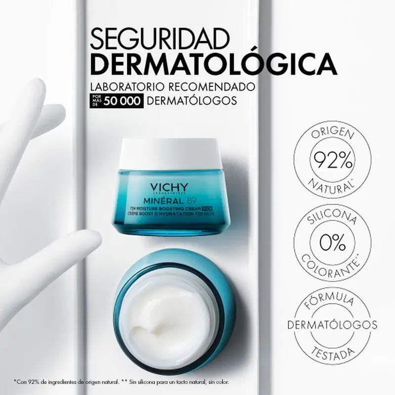 Vichy Minéral 89 Crema Hidratante 72H Rica , 50 ml