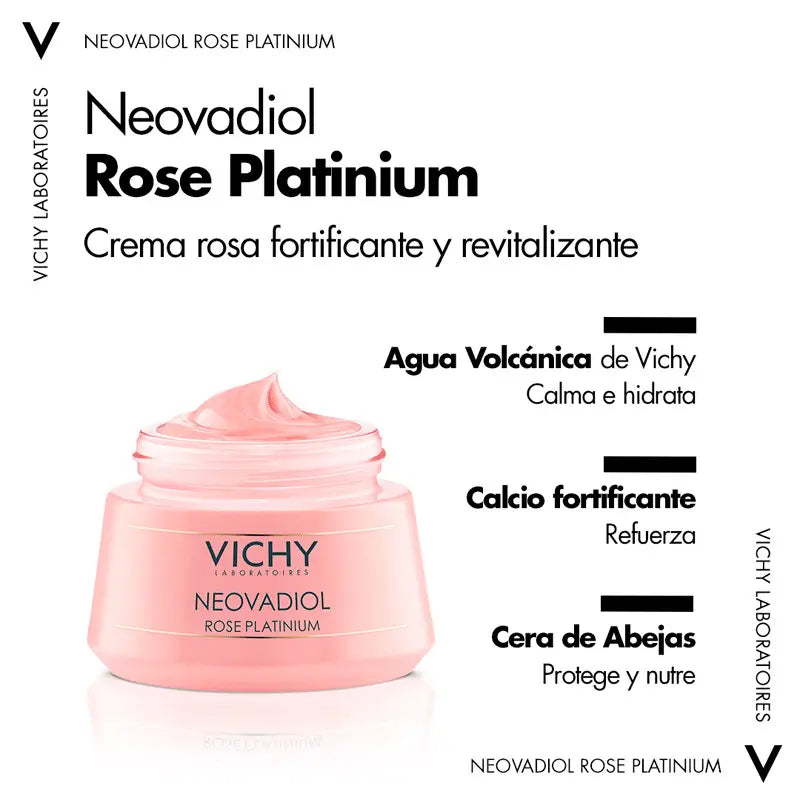 Vichy Neovadiol Rose Platinium Crema de Día Pieles Sensibles, 50 ml