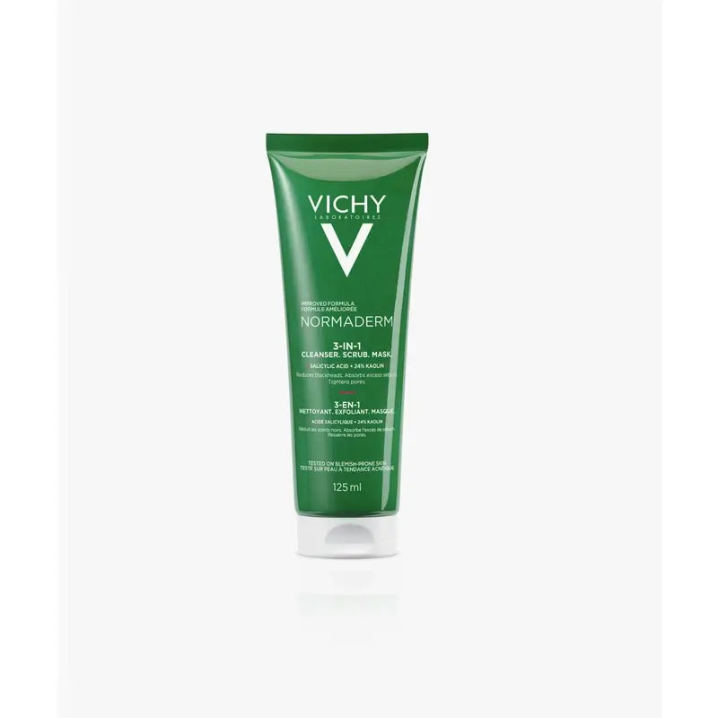 Vichy Normaderm 3 em 1 Esfoliante + Limpador + Máscara 125 ml