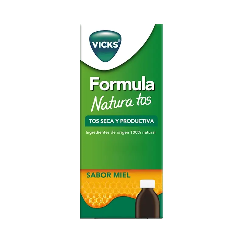 Vicks Formula Natura Cough: Xarope 2 em 1 para o alívio da tosse, sabor a mel, 140 ml