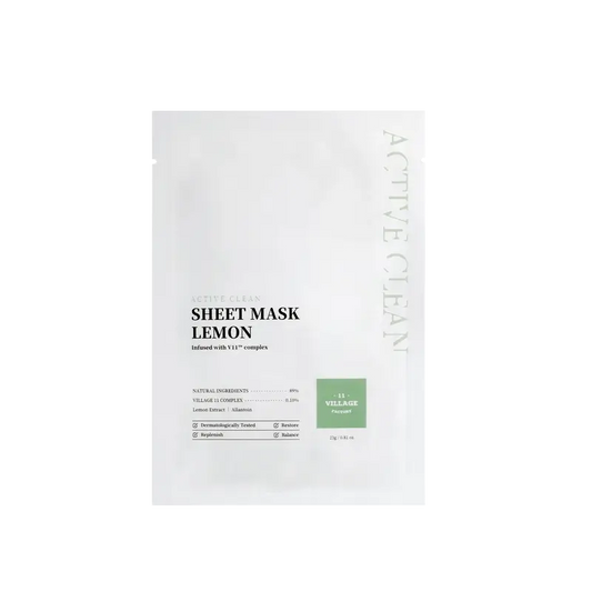 Village 11 Factory Active Clean Sheet Lemon Mask, 23 gramas