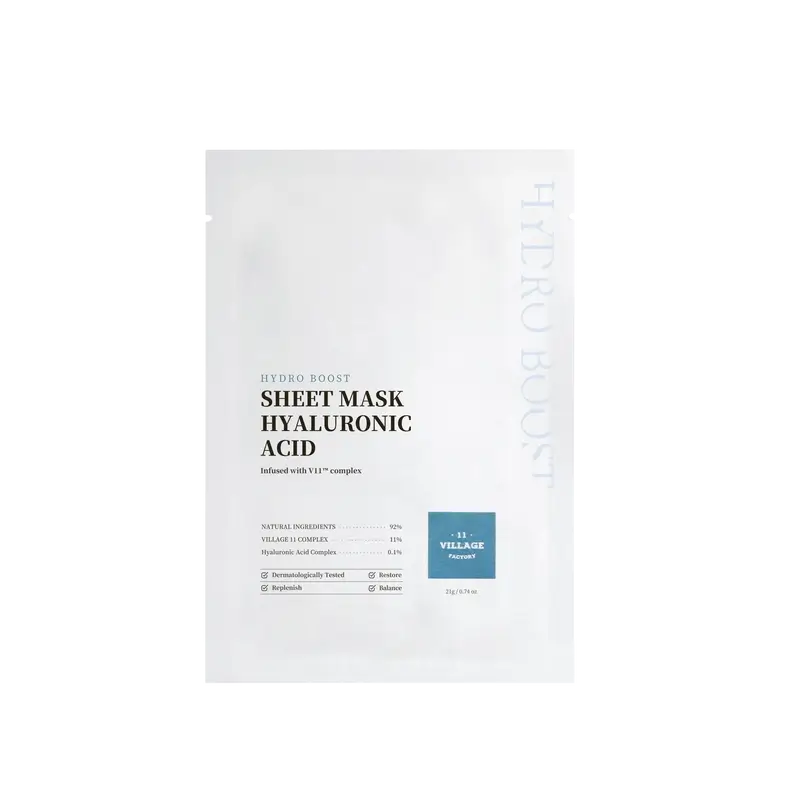 Village 11 Factory Hydro Boost Sheet Mask Ácido hialurónico, 23 g