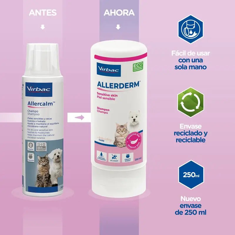 Virbac Allerderm Champô Pele Sensível 250 Ml