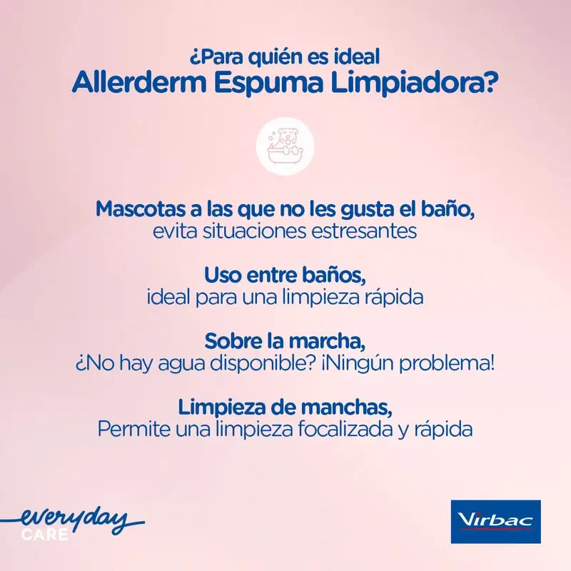 Virbac Allerderm Espuma de Limpeza Sem Enxaguamento, 100 ml