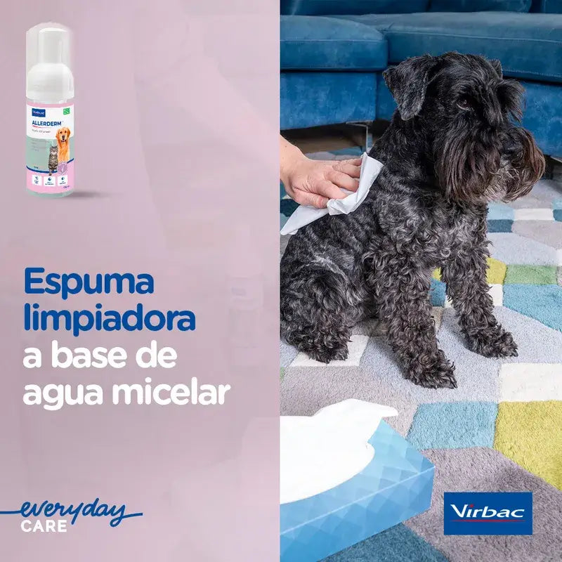 Virbac Allerderm Espuma de Limpeza Sem Enxaguamento, 100 ml