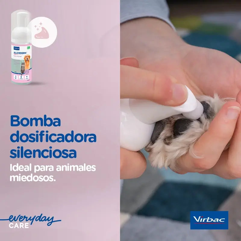 Virbac Allerderm Espuma de Limpeza Sem Enxaguamento, 100 ml