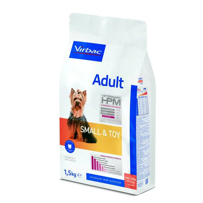 Virbac Hpm Adult Dog Small & Toy 1,5kg, alimento para cães