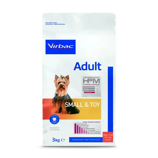 Virbac Hpm Adult Dog Small & Toy 3kg, alimento para cães