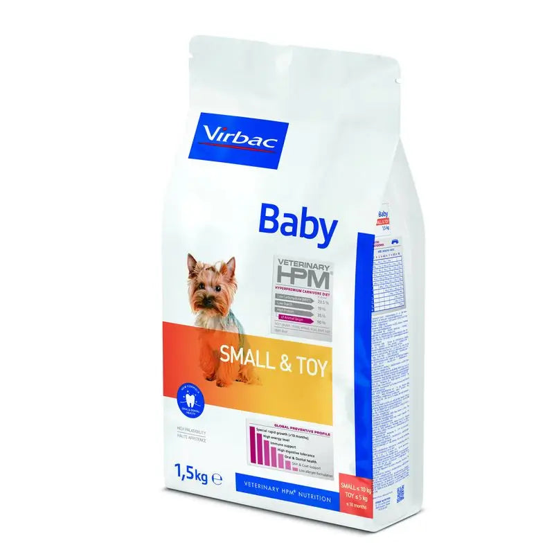 Virbac Hpm Baby Dog Small & Toy 1,5kg, alimento para cães